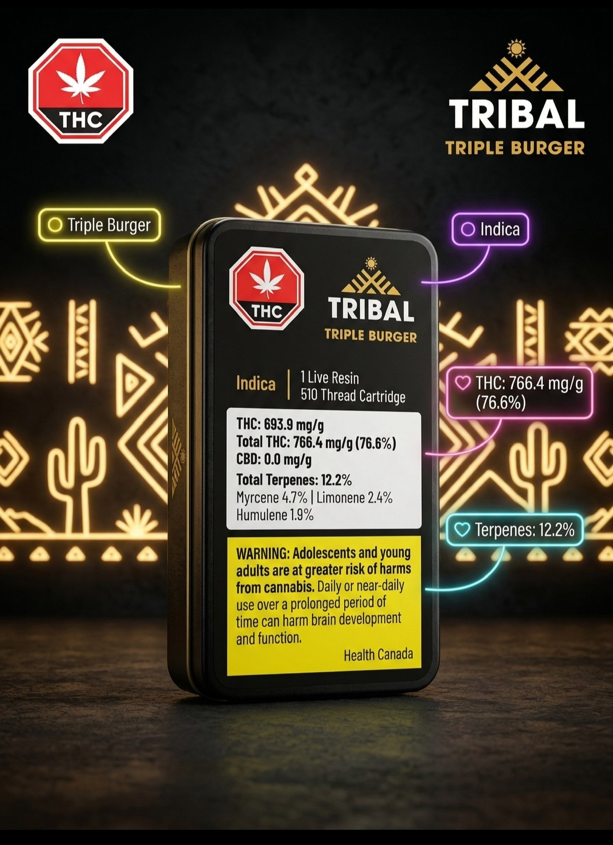 TRIPLE BURGER LIVE RESIN 510 CART