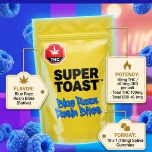 blue razz rosin bites  multipack 100mg thc